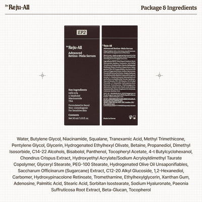 Dr. Reju-All™ Advanced Retino-Mela Serum | Brightening & Anti-Aging HPR Treatment